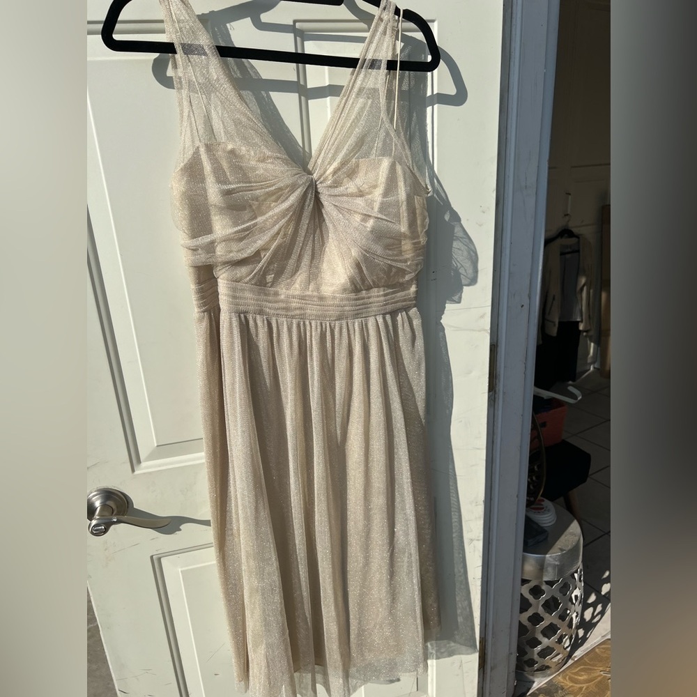 Adrianna Papell gold vintage dress